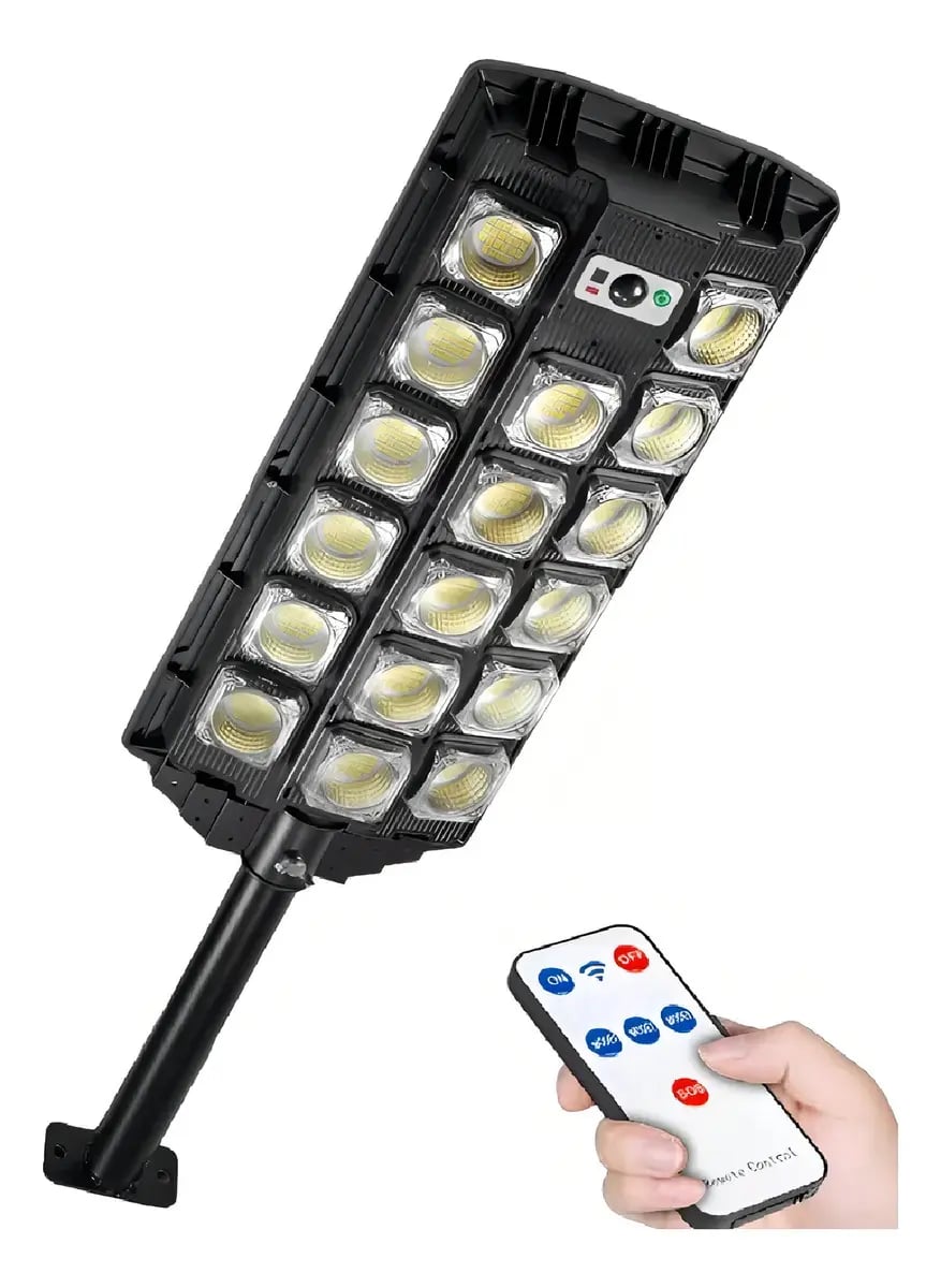 Foco LED Exterior EOLAND Solar 1000W Con Sensor Movimiento Luz Fría Negro